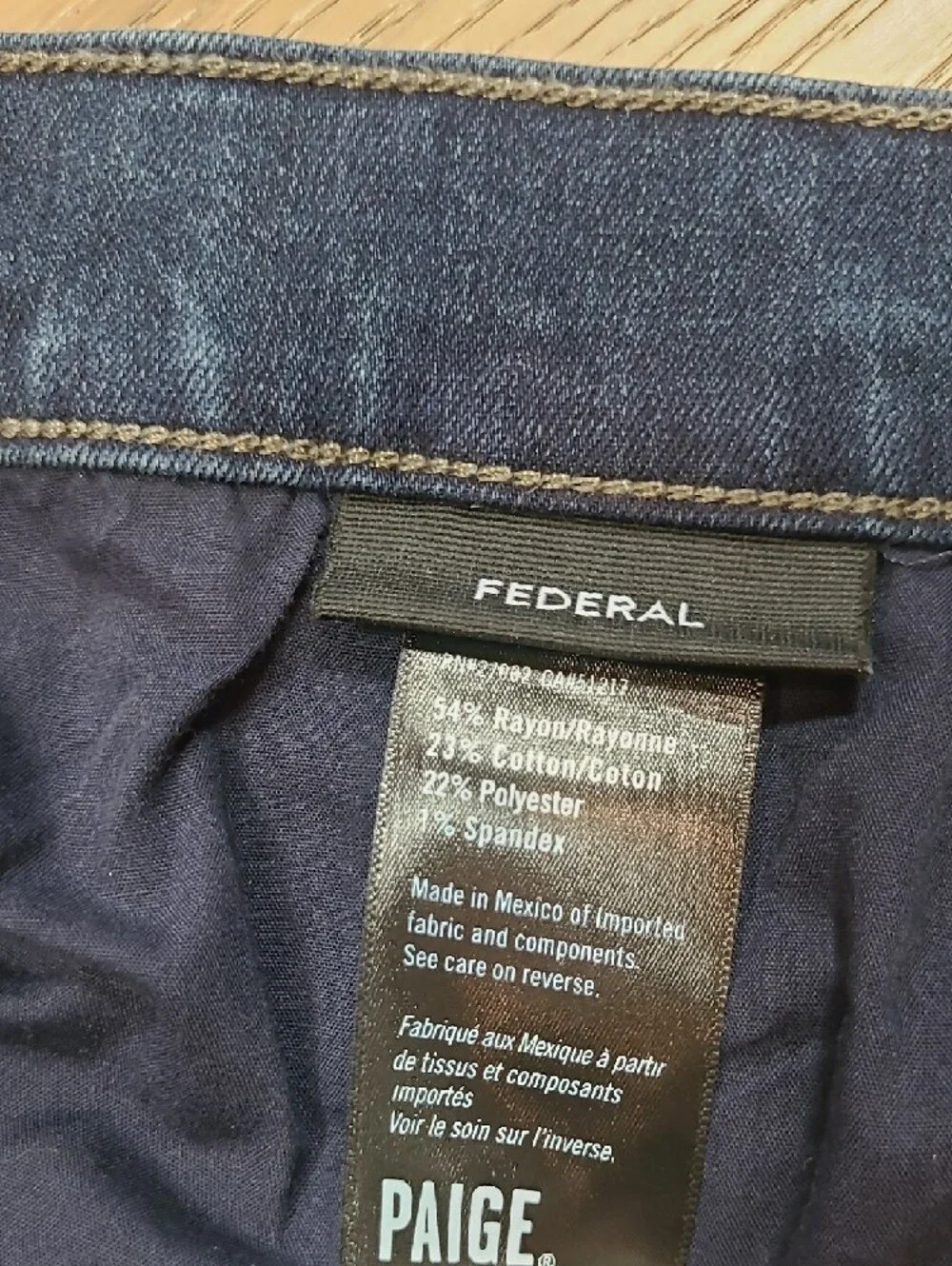 EUC PAIGE Federal Jeans Men's sz 33/31 Slim Straight Leg Denim